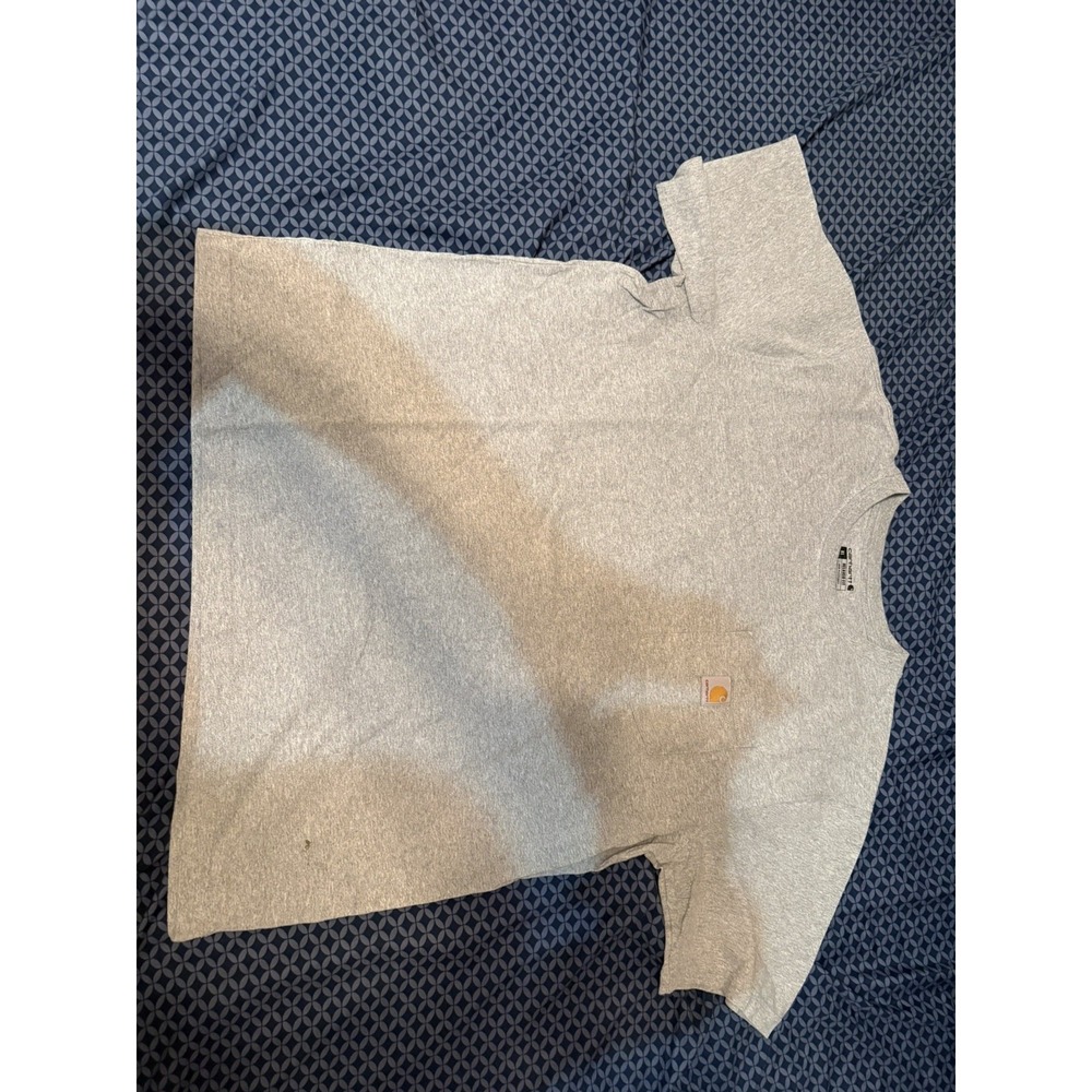Carhartt Work Shirt Mens XL Gray Relaxed Fit Pocket Logo T-Shirt Crewneck